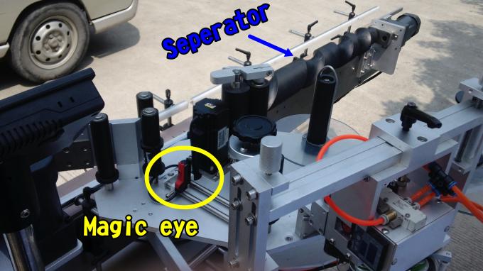 220В 1.5HP 50 / 60HZ дөңгелек бөтелкелерге арналған желім лак жапсырма жаққыш машинасы