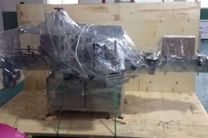 Алюминий қорытпасынан жасалған оптикалық құты дөңгелек бөтелкеге арналған жапсырма машинасы, өндірістік жапсырма машинасы