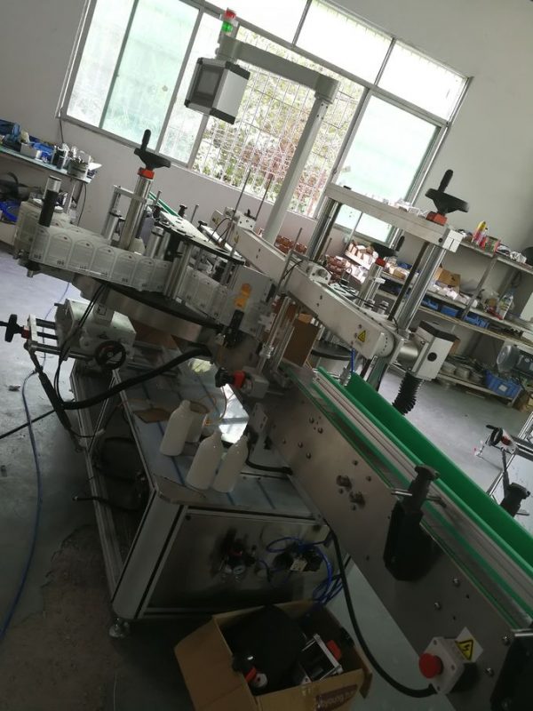 Өздігінен жабысатын жапсырманы жапсыру машинасы алдыңғы және артқы жағы, бөтелке жапсырмасының жаққышы