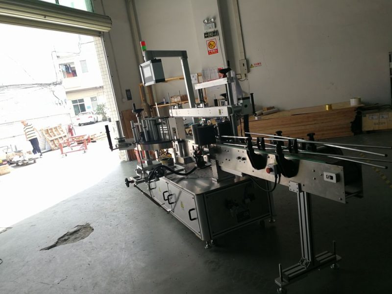 Қытай Екі жақты дөңгелек бөтелке жапсырмаларын жапсыру машинасы, жапсырма ені 190 мм жеткізуші