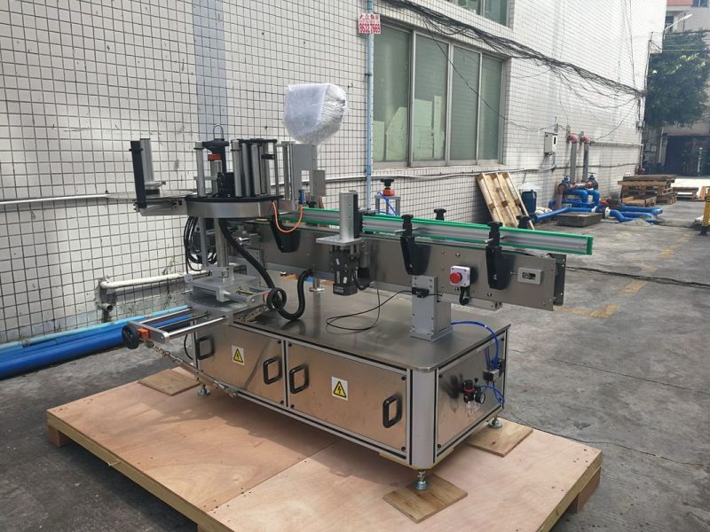 Қытай Өздігінен жабысатын автоматты дөңгелек бөтелке жапсырмаларын жапсыру машинасы PLC бақылау жеткізушісі